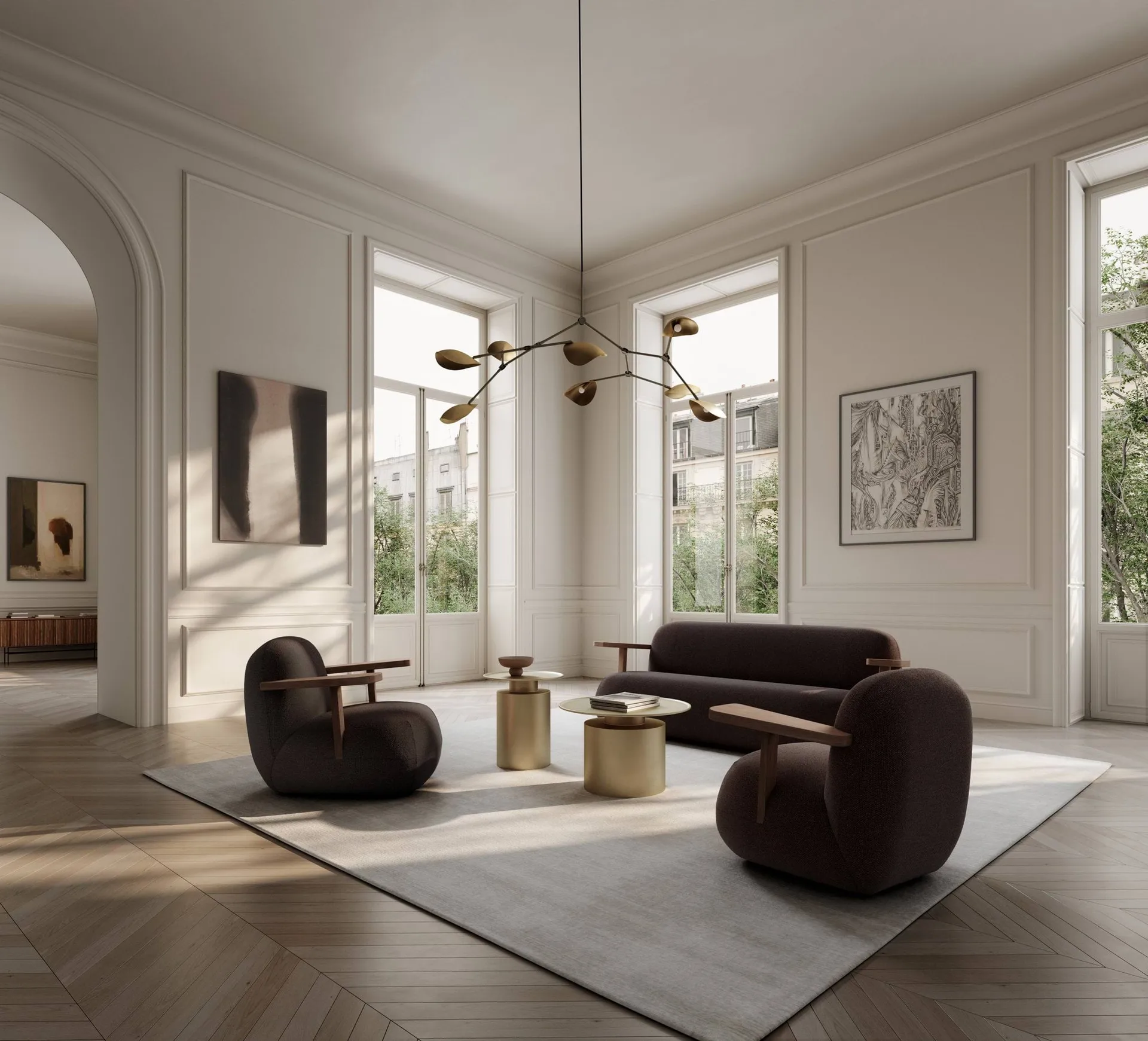 Toe chair lenestol med armlener, Classic brown oak-mørk brun 101 Copenhagen