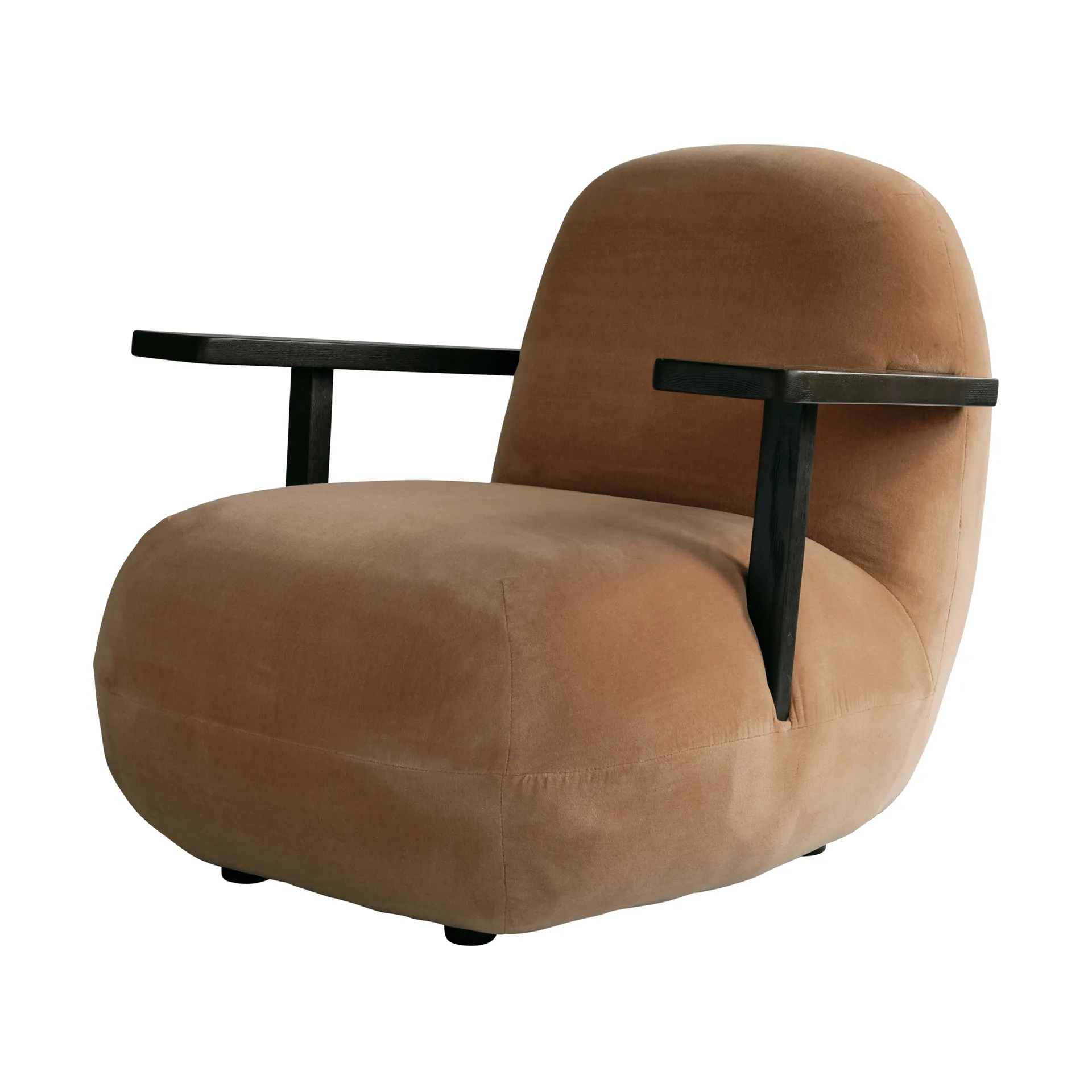 Toe chair lenestol med armlener, Coffee svart eik-desert 101 Copenhagen