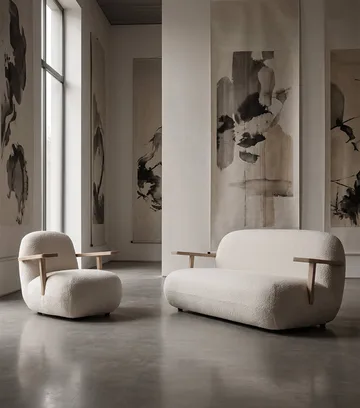 Toe chair lenestol med armlener - Natural eik-off white - 101 Copenhagen