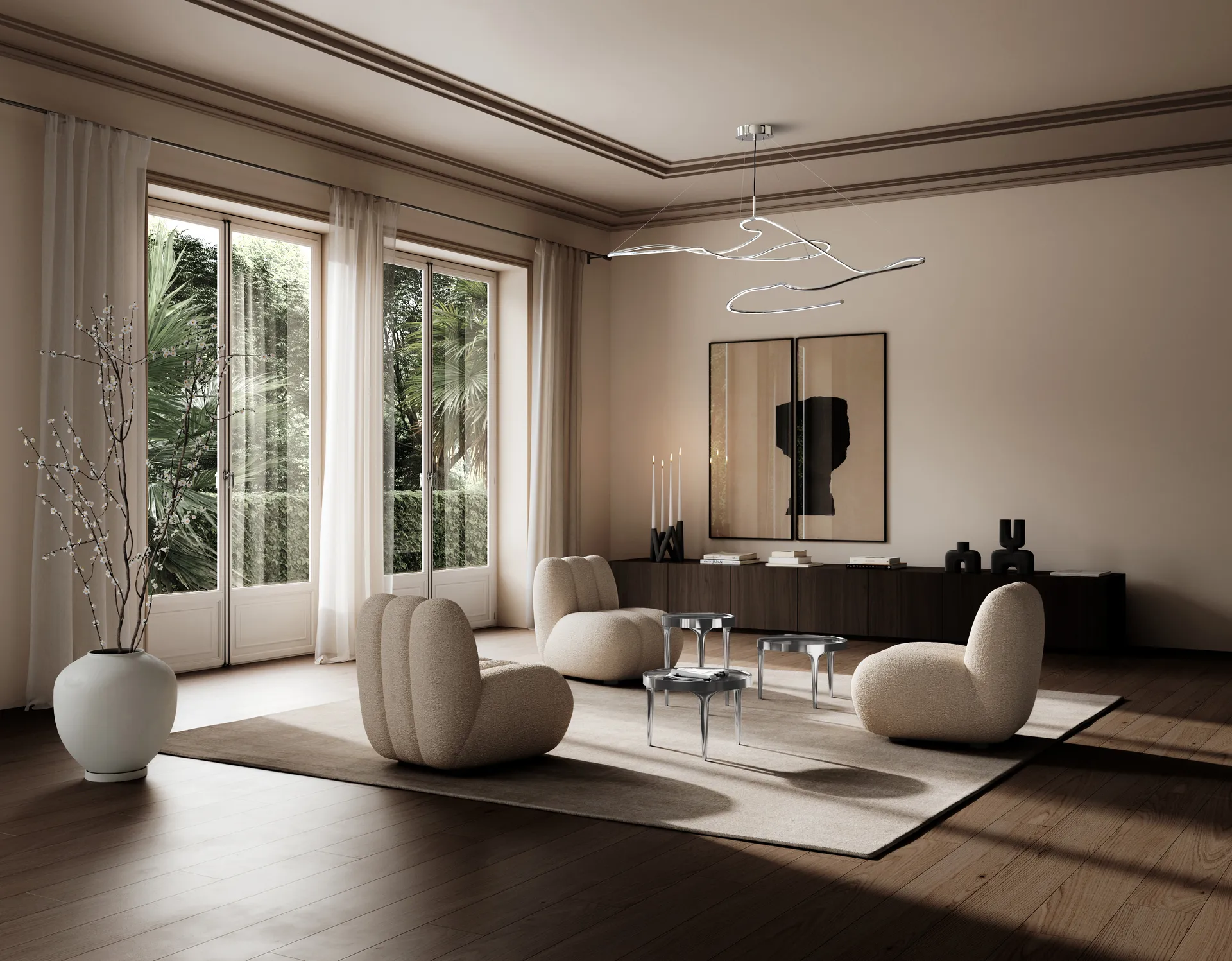 Toe loungestol bouclé, Smoked sand 101 Copenhagen