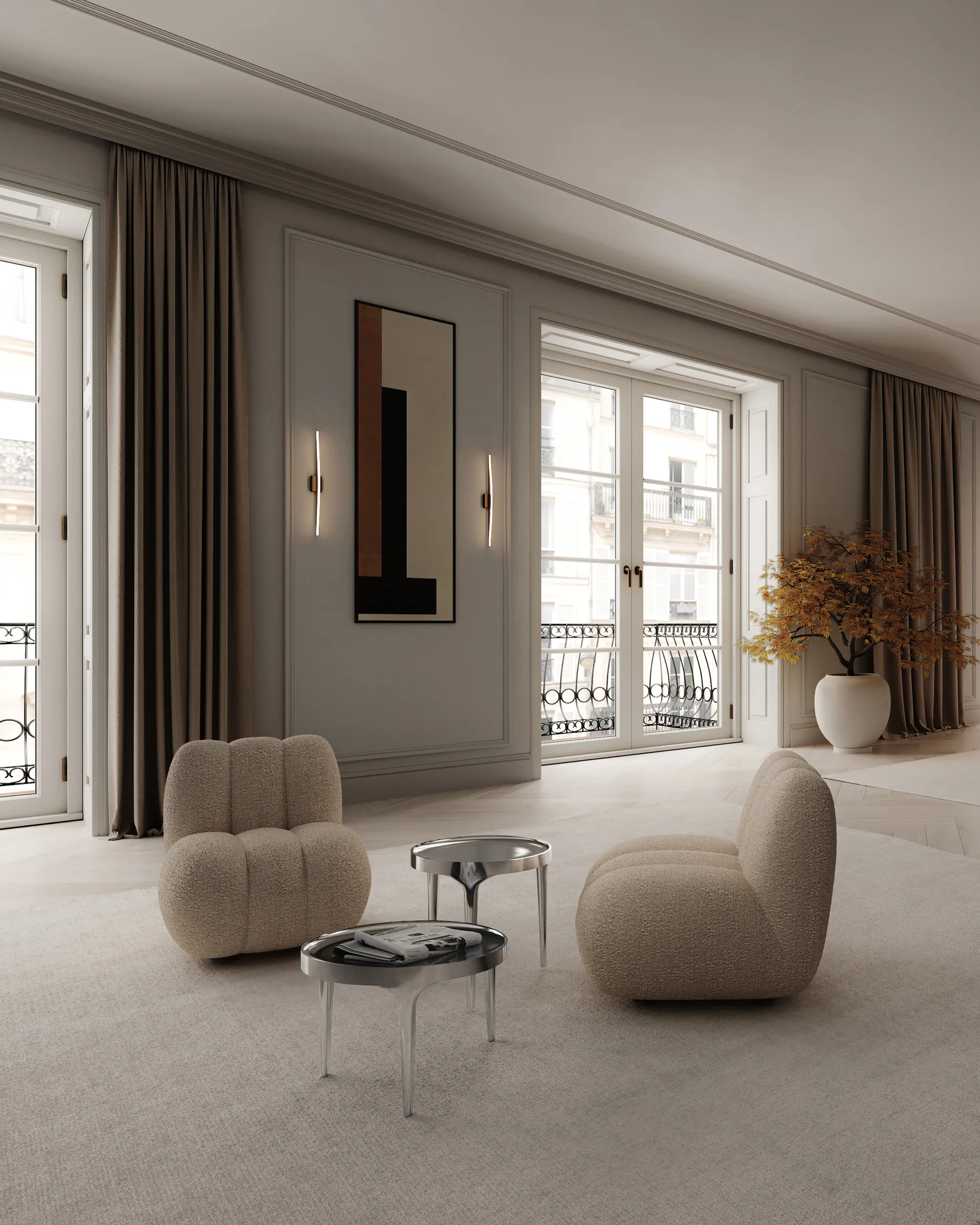 Toe loungestol bouclé, Smoked sand 101 Copenhagen