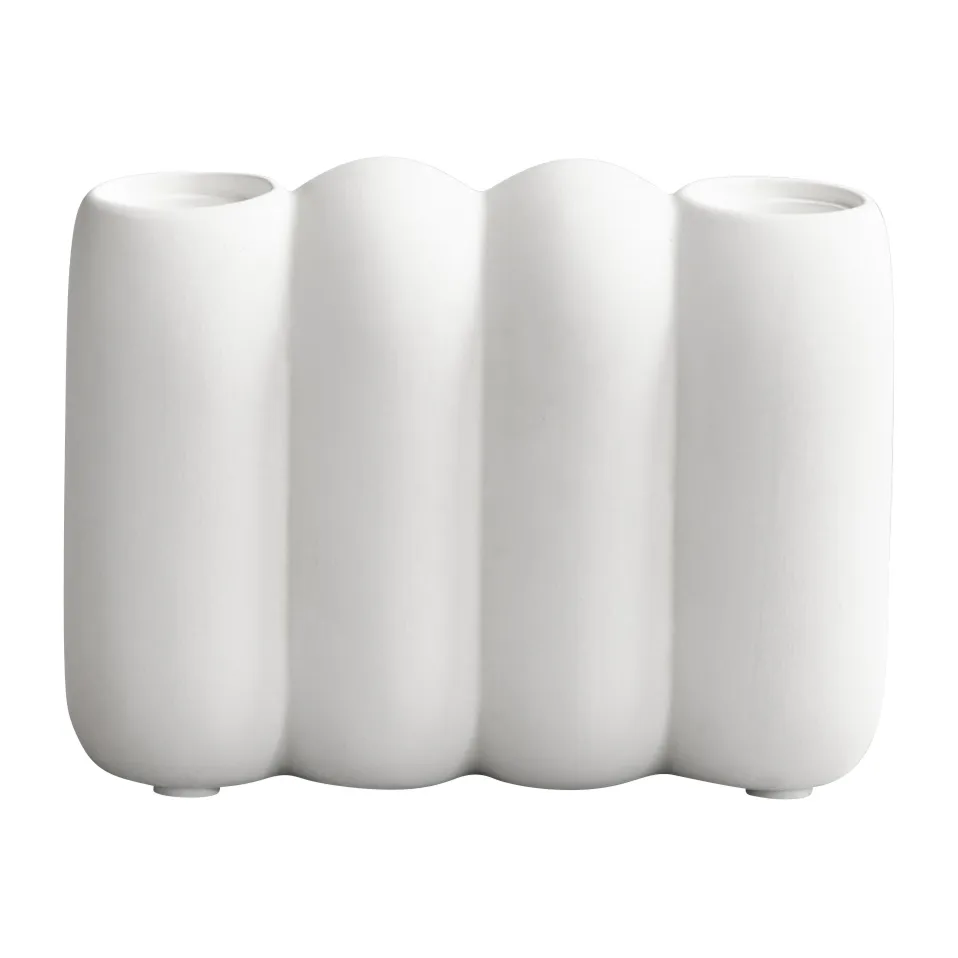 101 Copenhagen Tube lysestake Bone white 11 x 14,5 cm