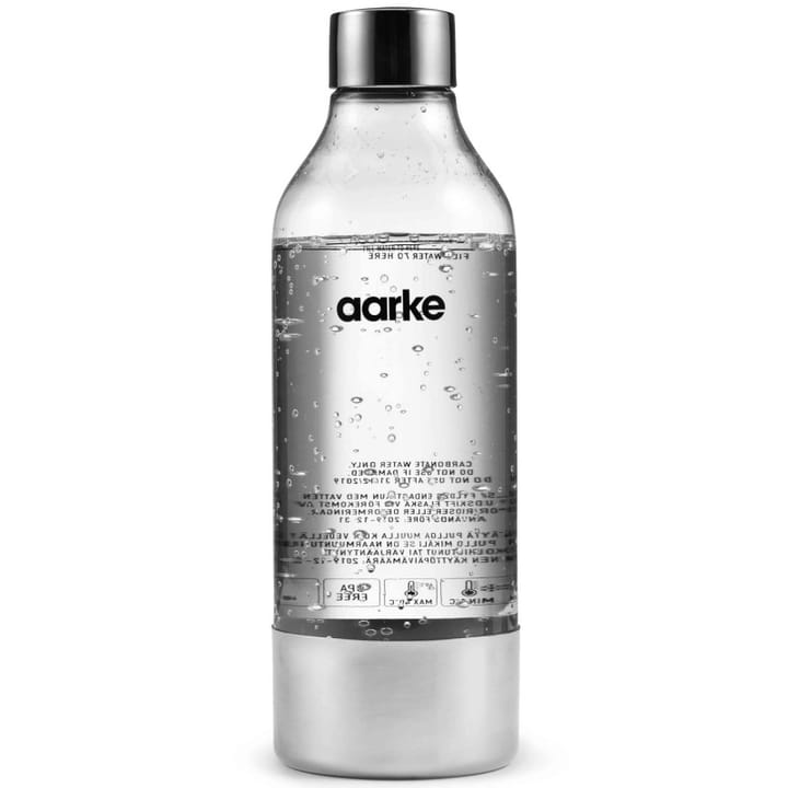 Aarke PET vannflaske 1 l, Polished steel Aarke