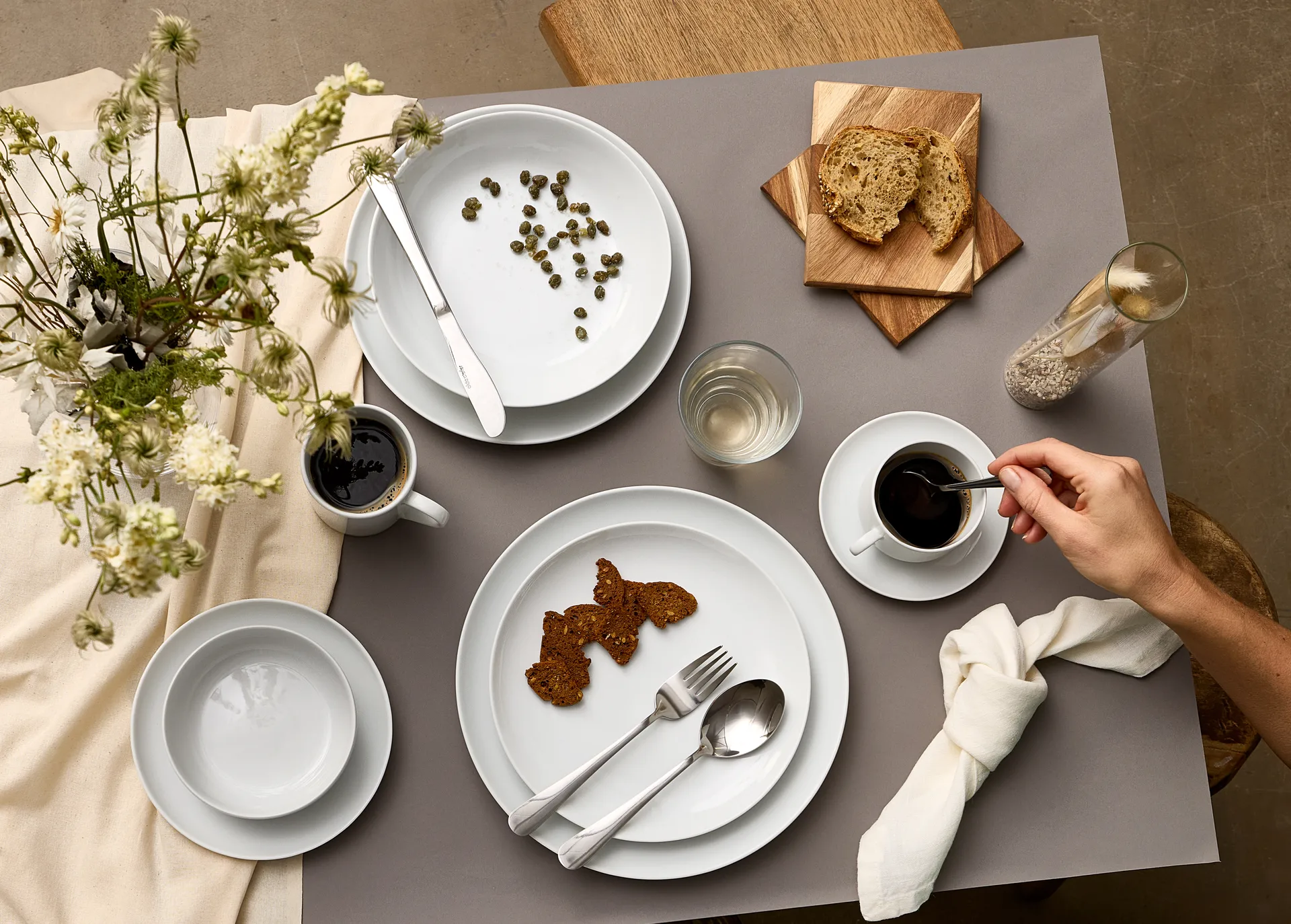 Atelier assiett Ø18 cm 4-pk, Superhvit Aida