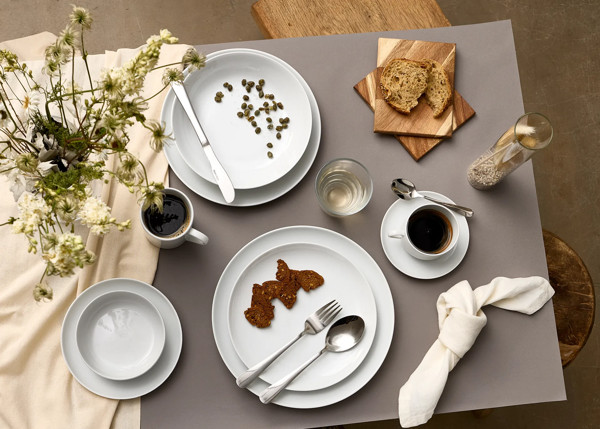 Atelier tallerken Ø25 cm 4-pakn., Superhvit Aida