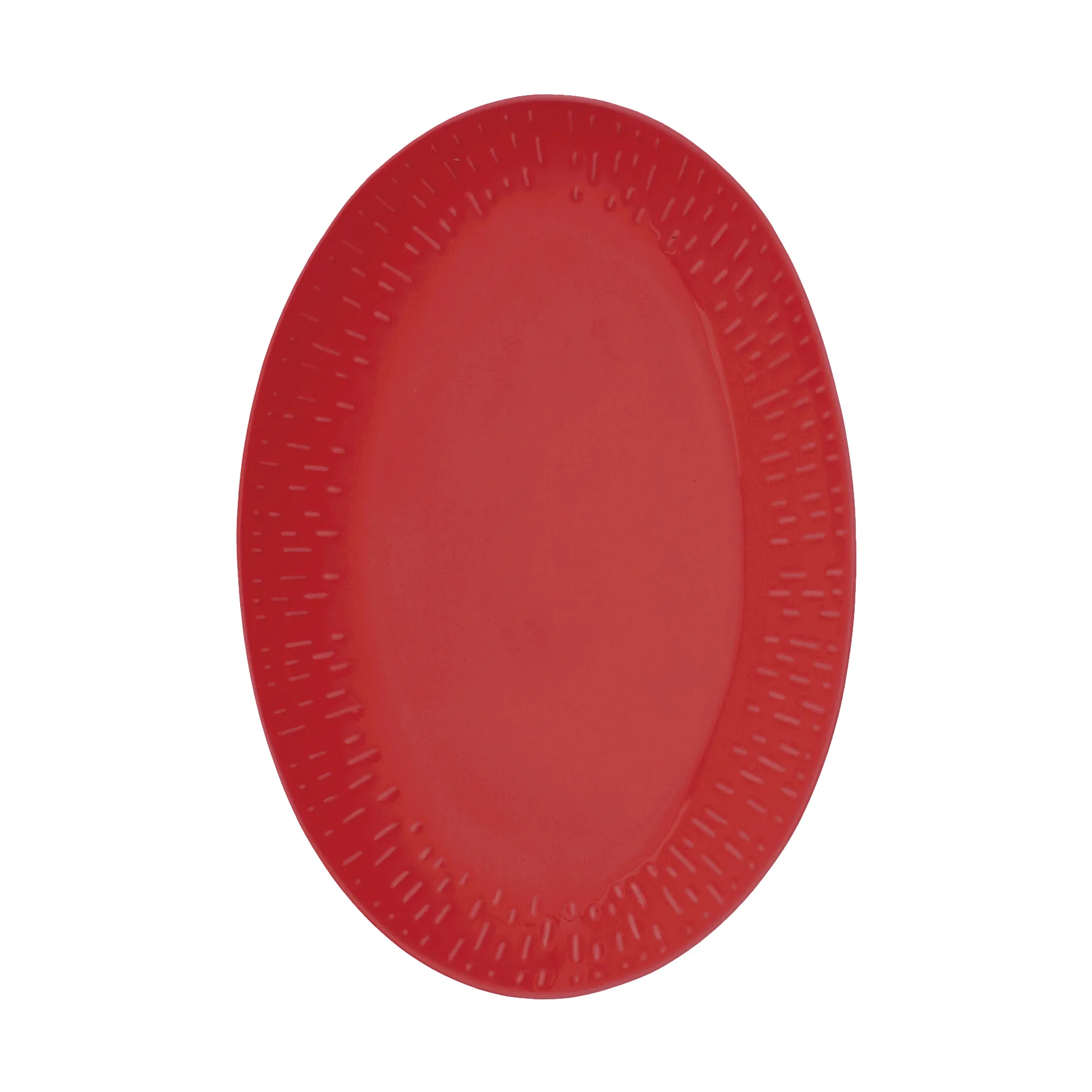 Confetti ovalt fat, Chili, 25,5×36 cm Aida