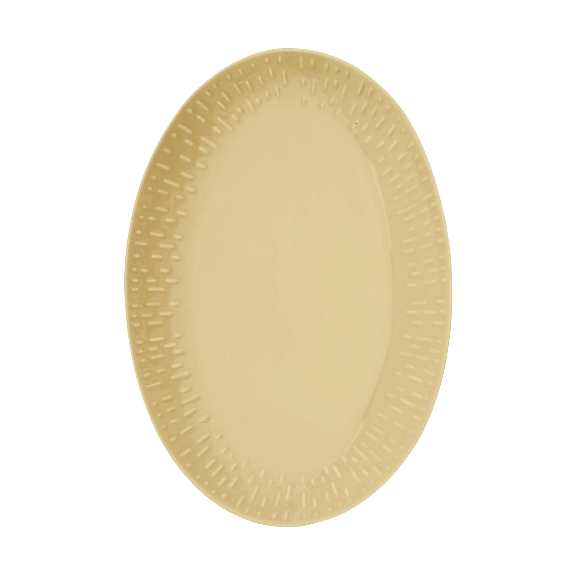 Confetti ovalt fat, Mustard, 25,5×36 cm Aida