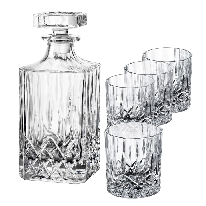 Harvey whiskeysett karaffel og 4 stk whiskeyglass, Glass Aida