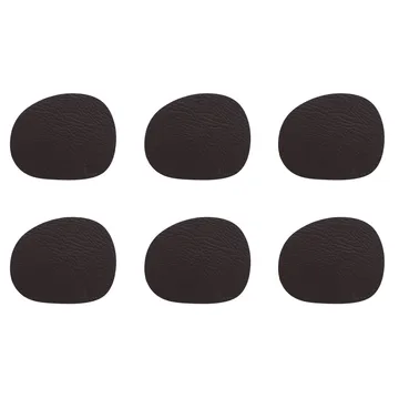 Raw glassunderlag lær 6-stk. - Brown buffalo (brun) - Aida