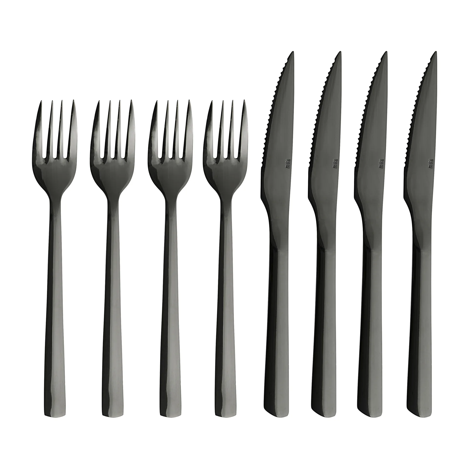 Raw grillbestikk 8 deler, Sort Aida