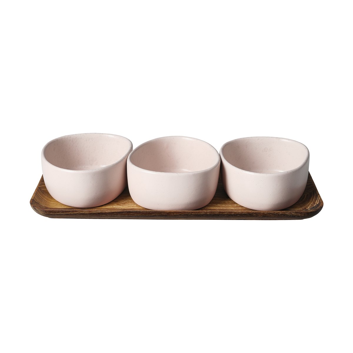 Aida Raw Organic skålsett med trebrett Nordic Nude