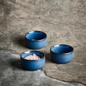 Raw skål mini Ø7,5 cm 3-stk. - Midnight blue - Aida
