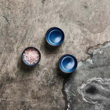 Raw skål mini Ø7,5 cm 3-stk. - Midnight blue - Aida