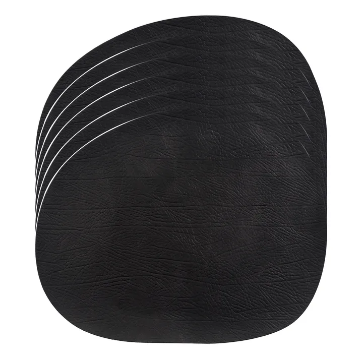 Raw spisebrikke skinn 6-pakning - Sort, 41x33,5 cm - Aida