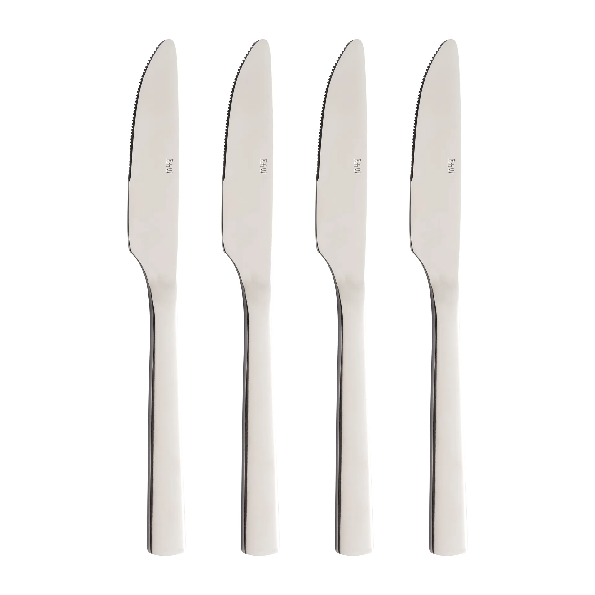 Raw spisekniv 4-pakning, Rustfritt stål Aida