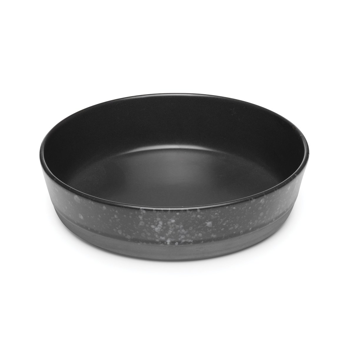 Aida Raw suppetallerken Ø19,4 cm sort med prikker