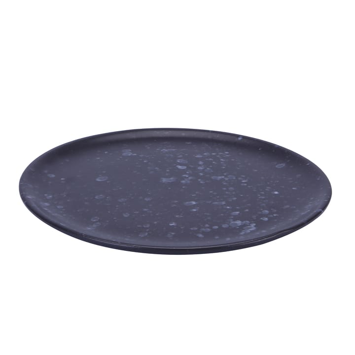 Raw tallerken Ø20 cm, sort med prikker Aida