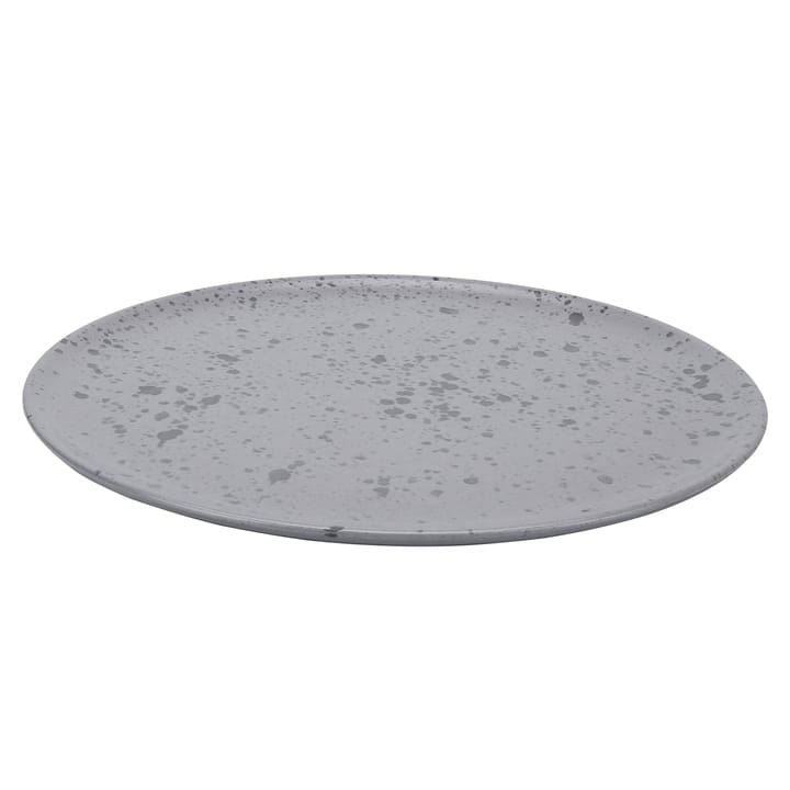 Raw tallerken Ø28 cm, grå med prikker Aida