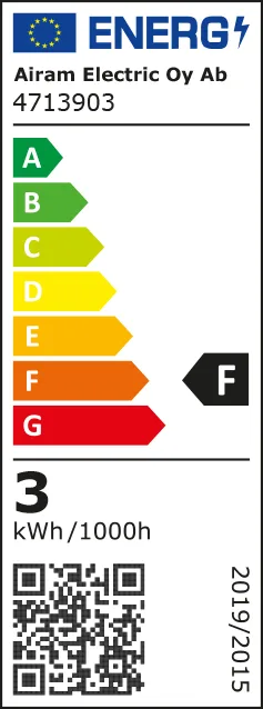 Airam LED lyspære G9, klar, dimbar, 2700K 300lm 3W Airam