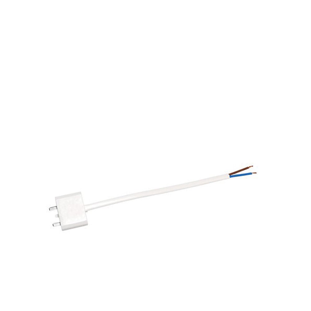 Airam Lampestøpsel DCL hvit, med ledning 18 cm, ujordet