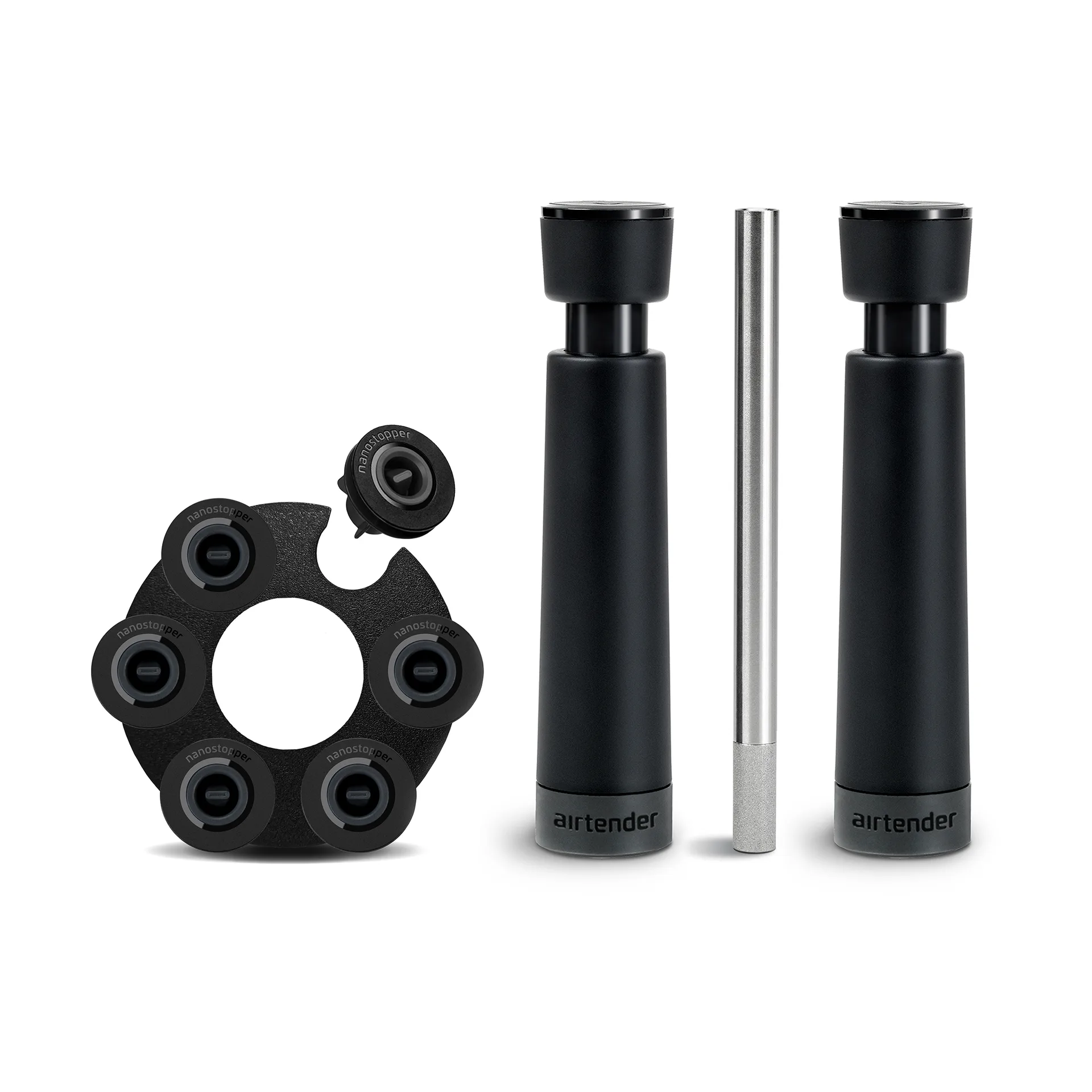 Wine lovers lufter og vakuumforsegler gavesett, 9 deler Airtender