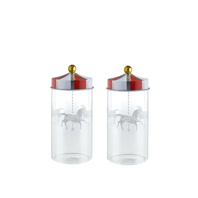 Circus Krydderboks 14 cl 5x12 cm 2-pakning, Glass Alessi