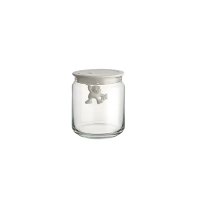 Gianni glasskrukke med lokk 70 cl 10,5x12 cm, Hvit Alessi