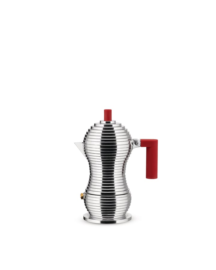 Pulcina espressobrygger 1 kopp, Aluminium-rød Alessi