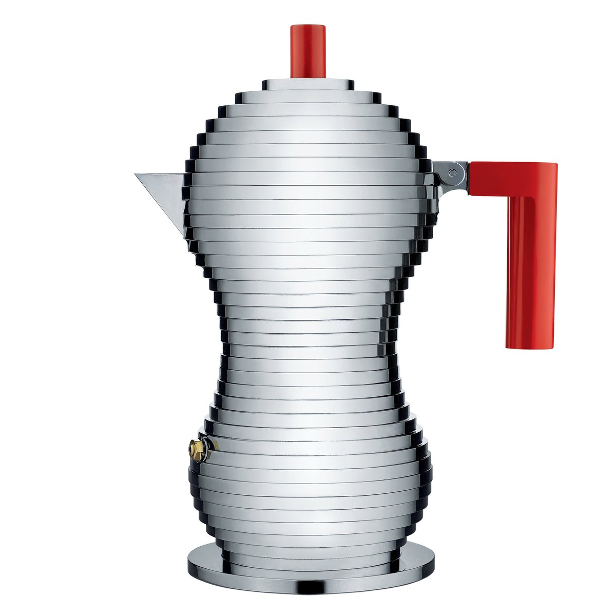 Pulcina espressobrygger 6 kopper rød hank