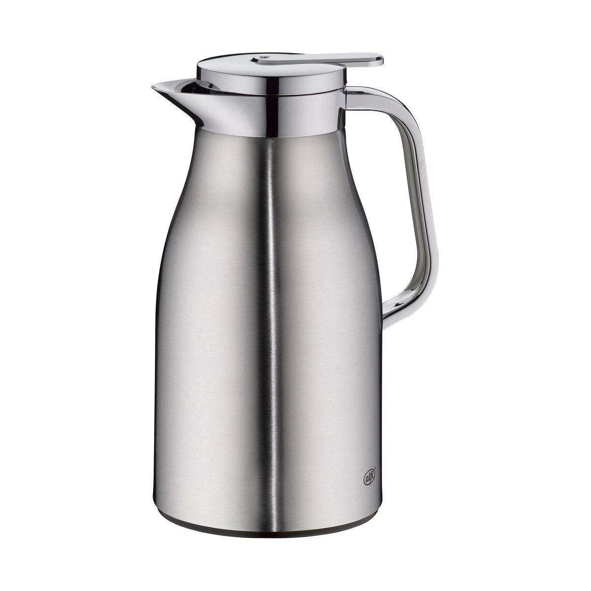Alfi Skyline, Karaffel, 1 l, Kromfarget, Satin Stål, Plast, Silikon, Rustfritt stål, Termoplastisk elastomer (TPE), Rund, Plast