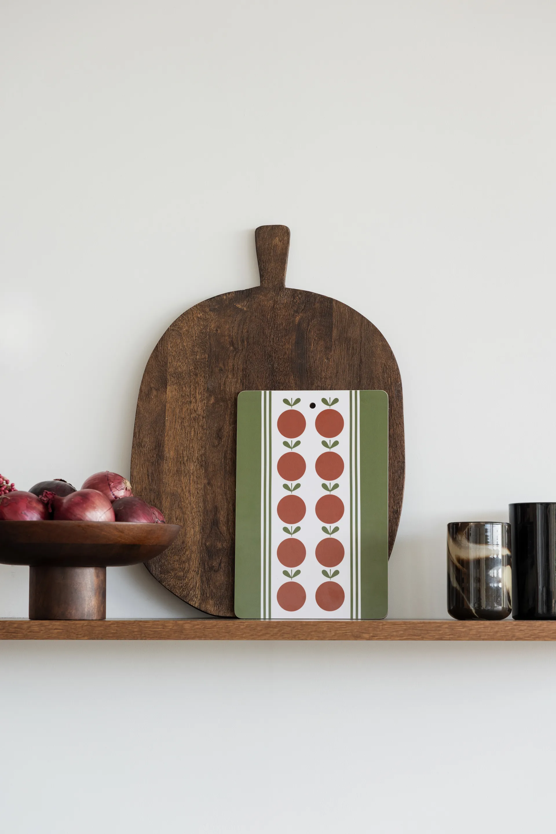 Frukt og kake serveringsbrett, Rød-grønn, 20x30 cm Almedahls