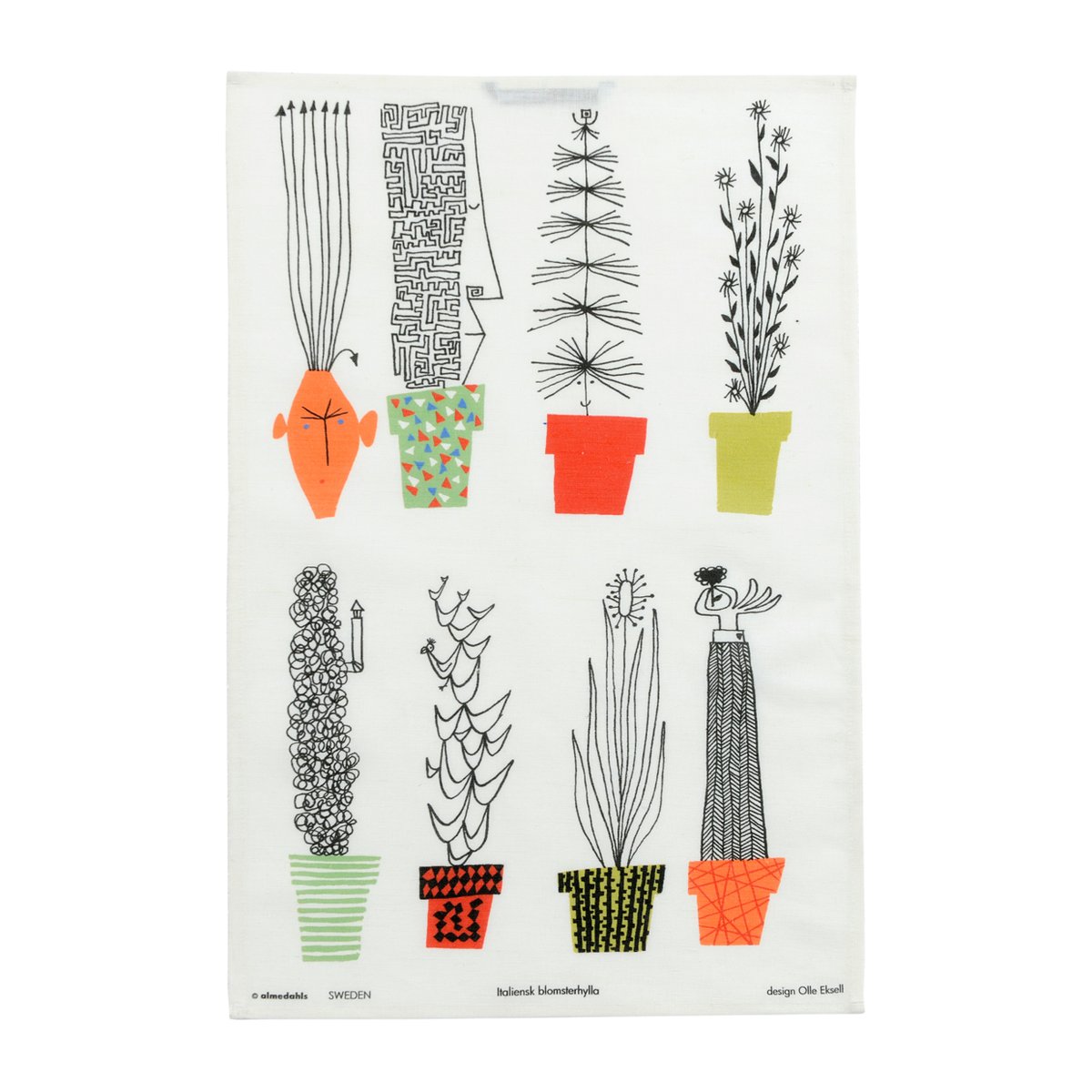 Almedahls Italiensk blomsterhylle kjøkkenhåndkle 47x70 cm Multi