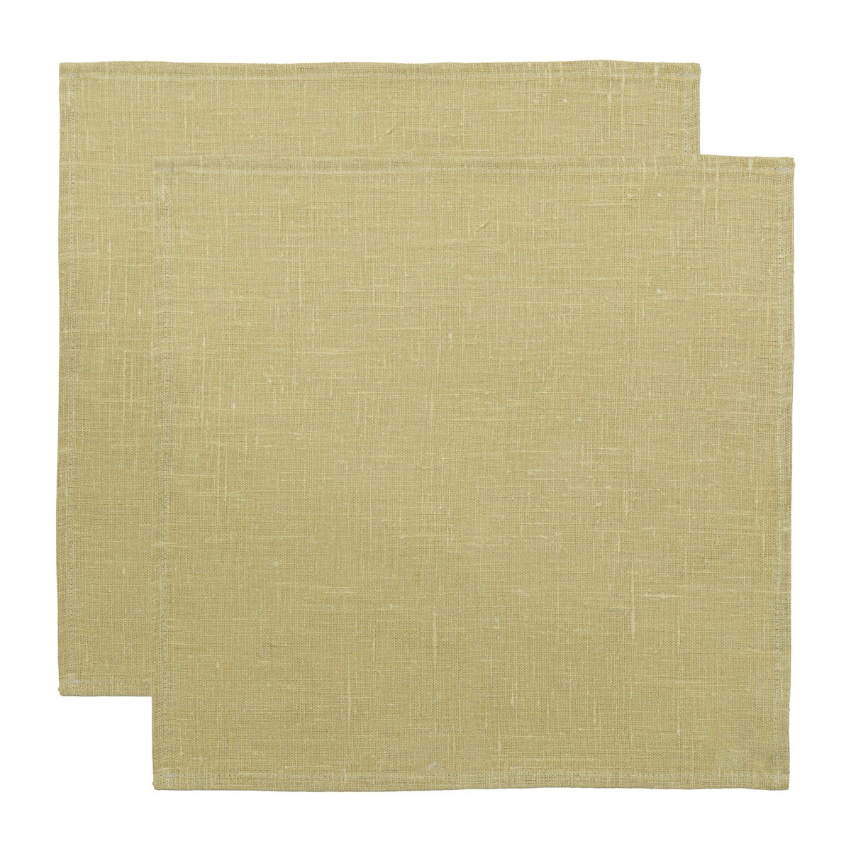 Almedahls Linne serviett 45 x 45 cm 2-pakning Lys oliven