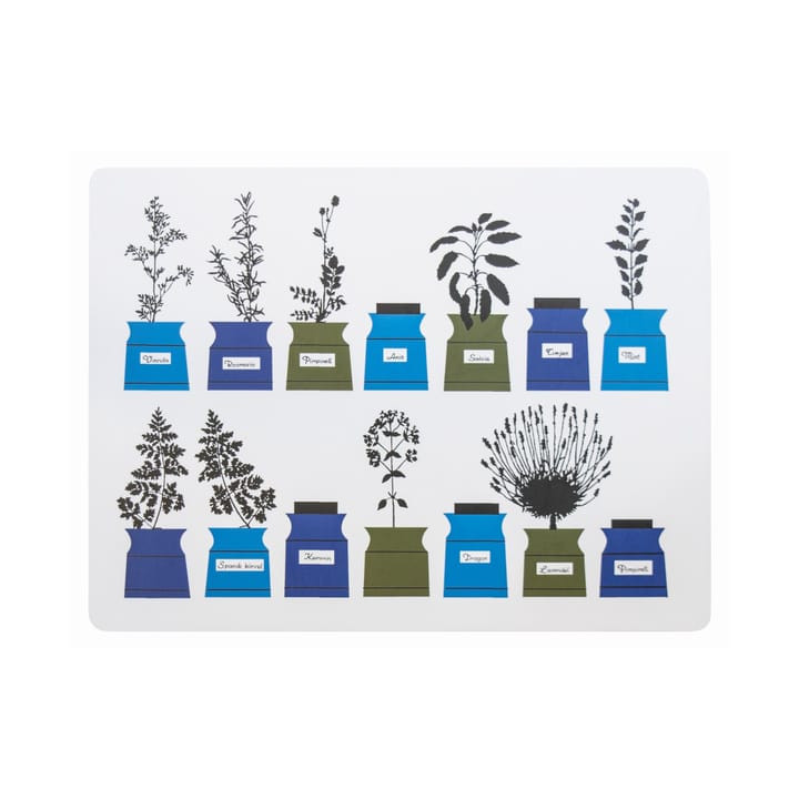 Persons krydderskap bordbrikke 30x40 cm 2-pack, Blå Almedahls