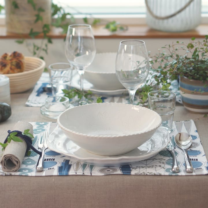 Piknik bordbrikke 34 x 45 cm 2-pakning, Blå-beige Almedahls