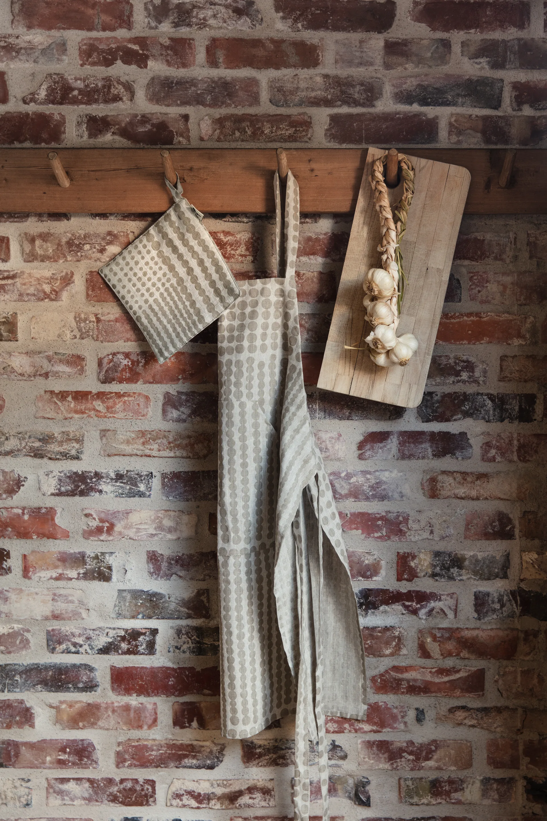 Pricktyg forkle, Natur-taupe Almedahls