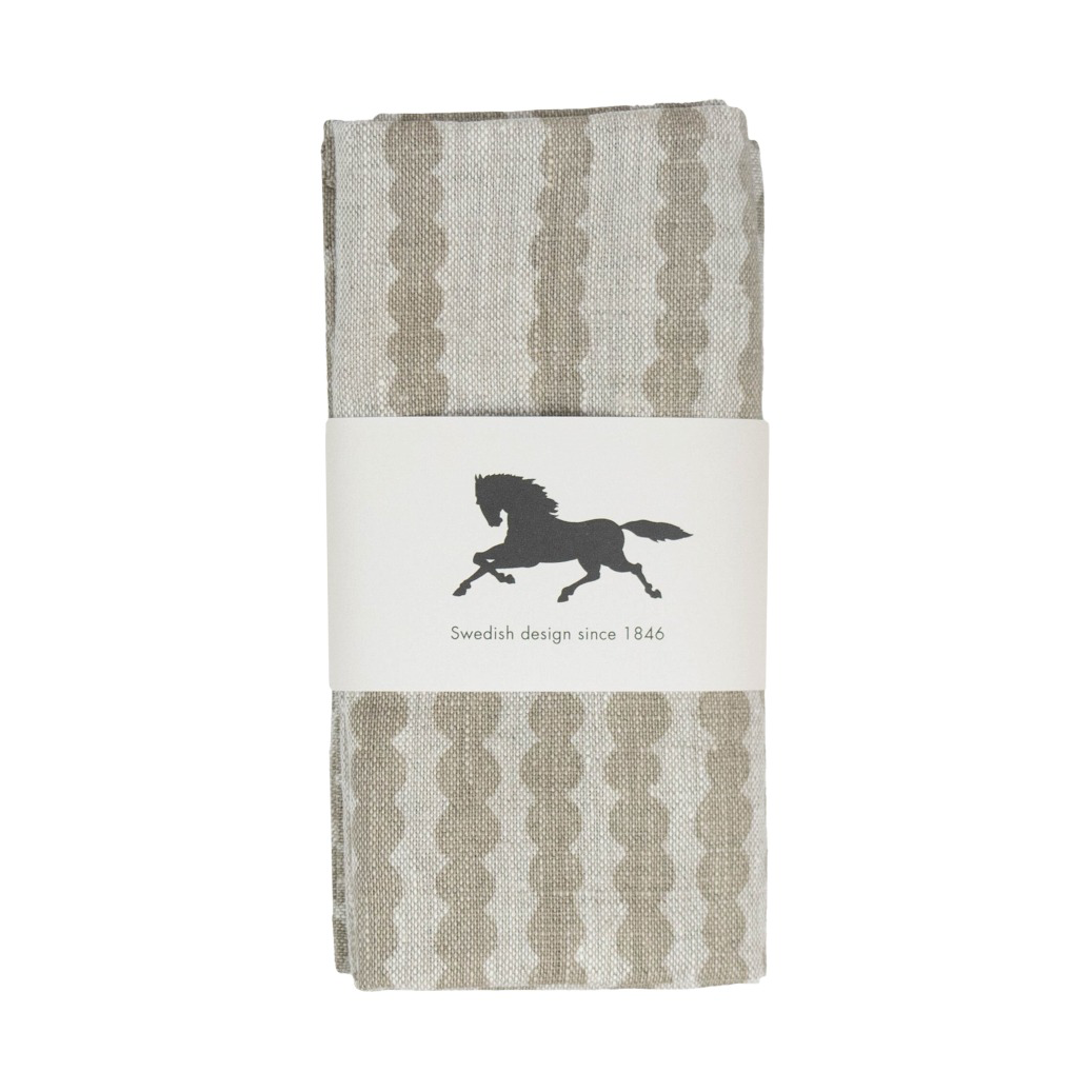 Almedahls Pricktyg serviett 45x45 cm 2-pack Natur-Taupe