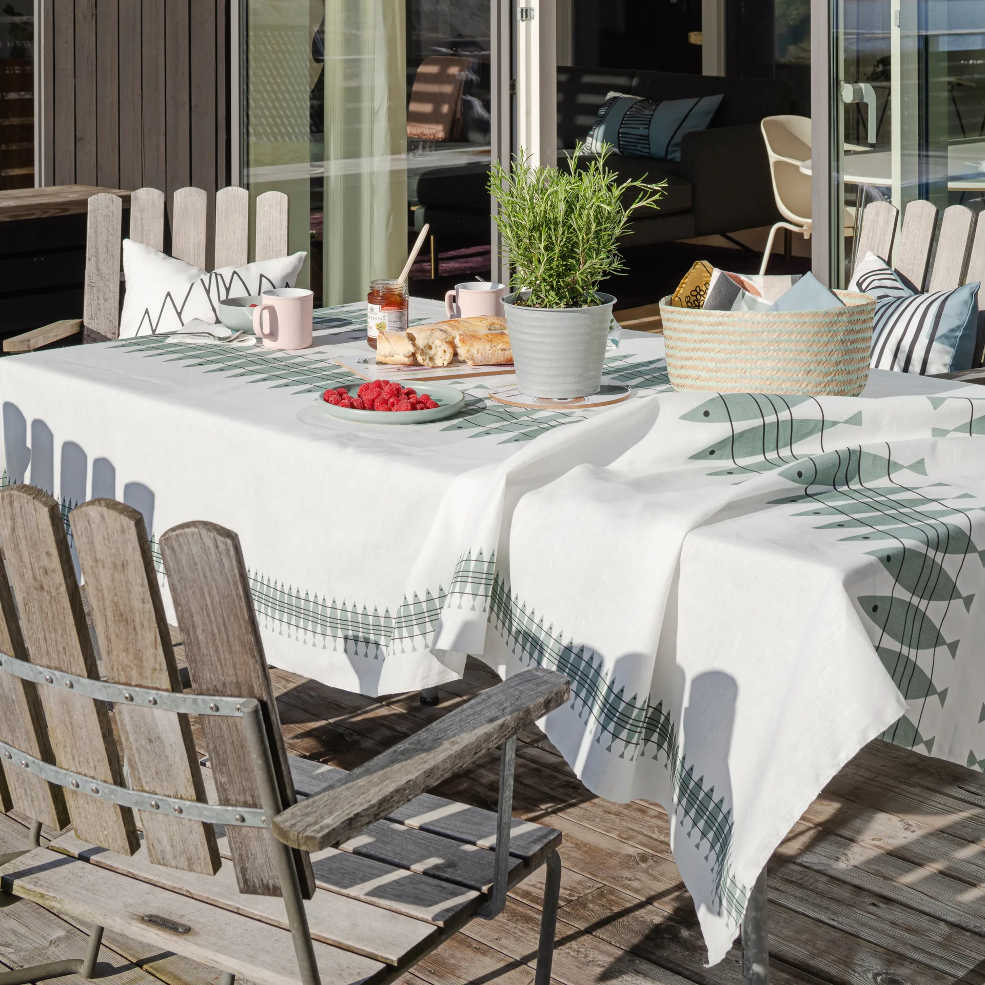 Sill voksduk 145x220 cm, Grønngrå Almedahls