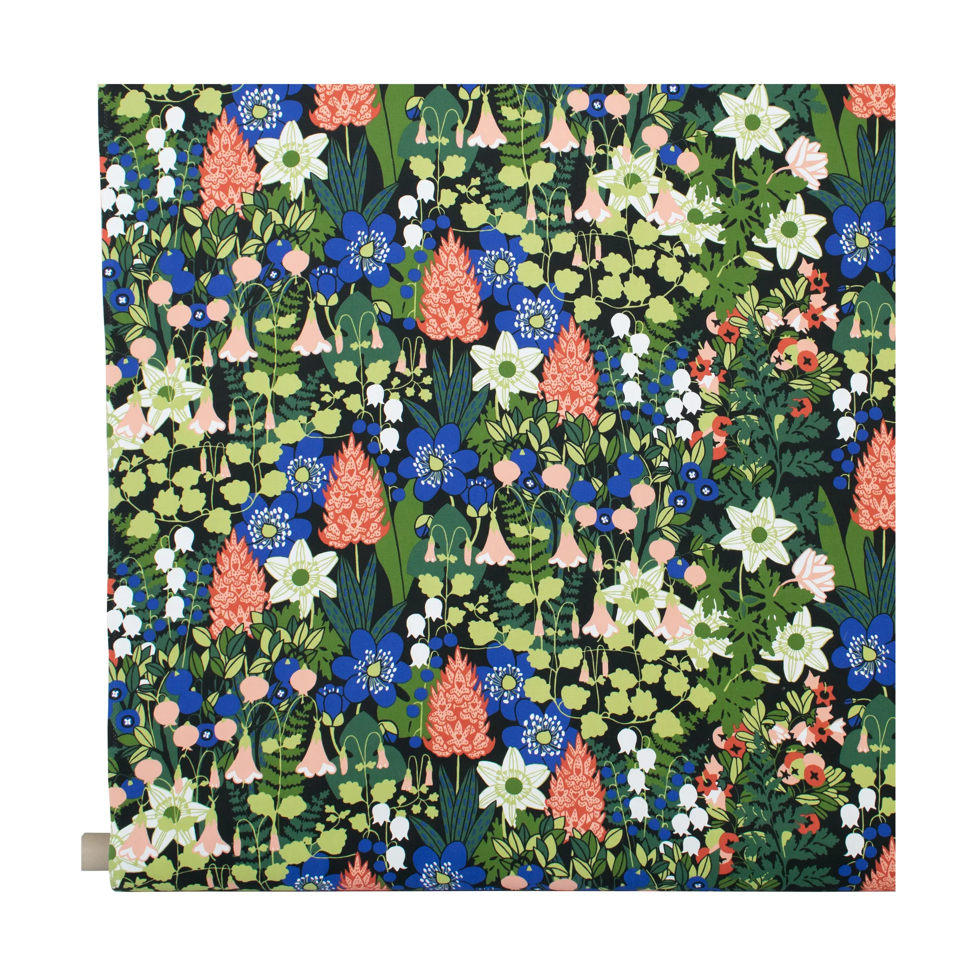 Skogen stoff, Sort-grønn-rosa Almedahls