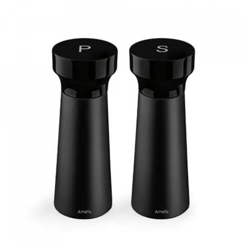 Modern Shade - 2 piece Pepper&Salt mills set black 15cm -gift box