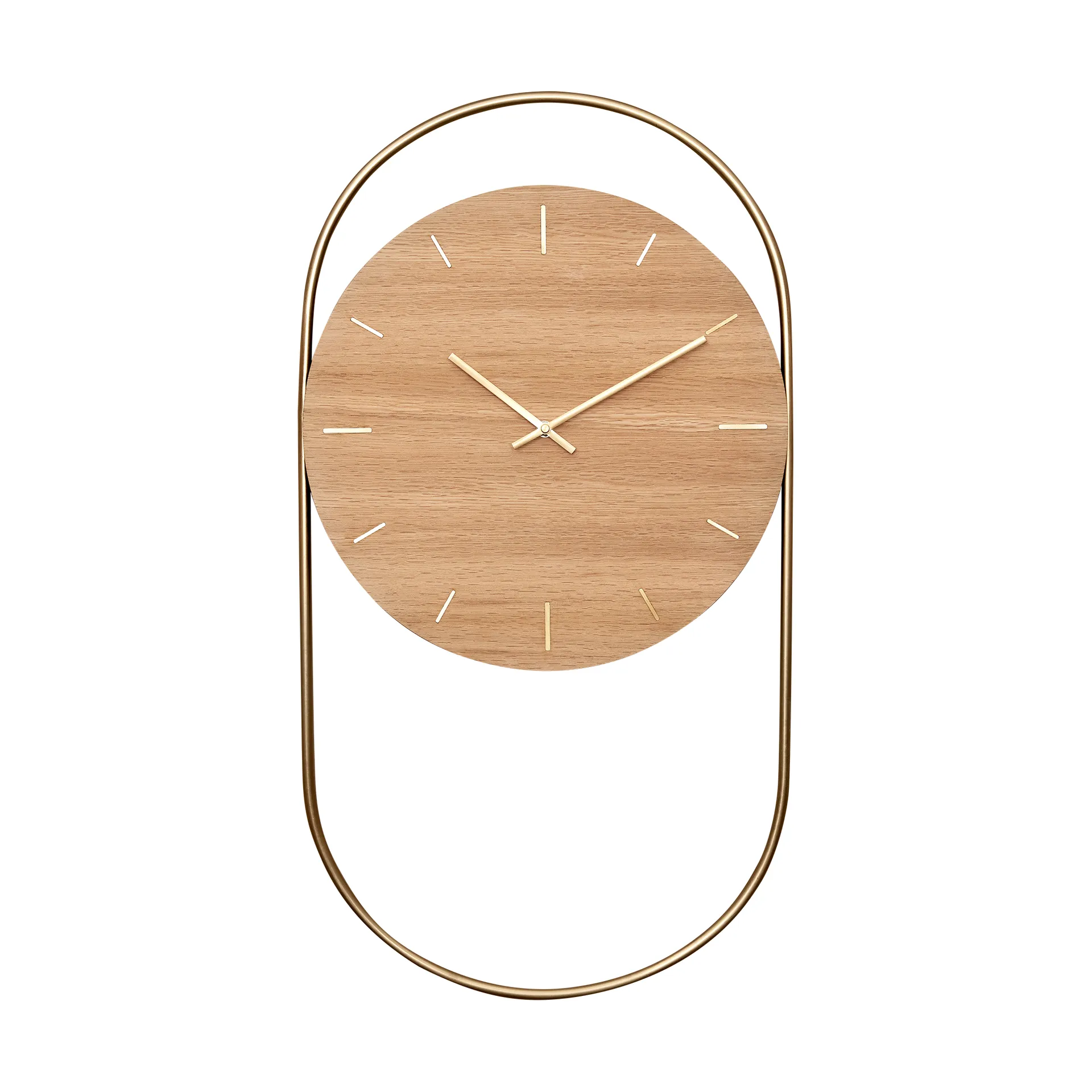 A-Wall veggklokke 41x76 cm, Oak-brass Andersen Furniture