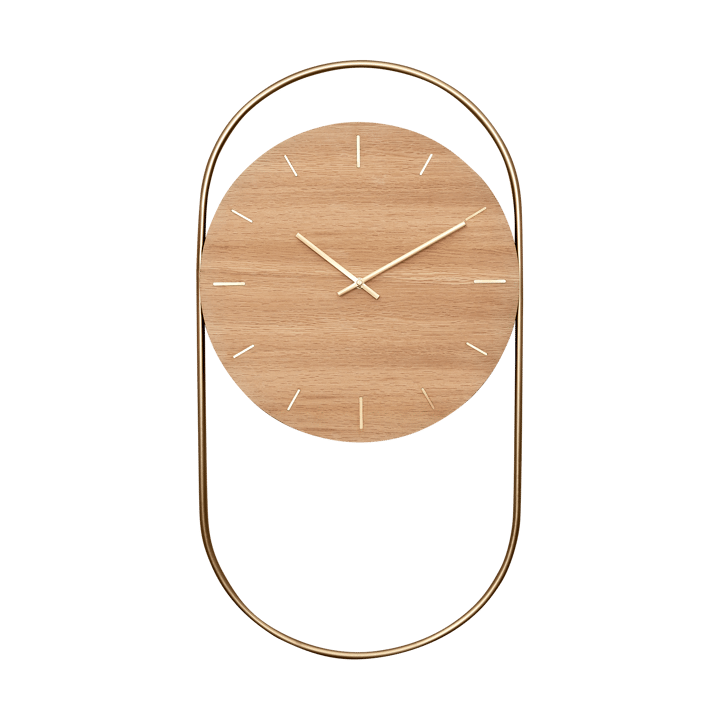 A-Wall veggklokke 41x76 cm, Oak-brass Andersen Furniture