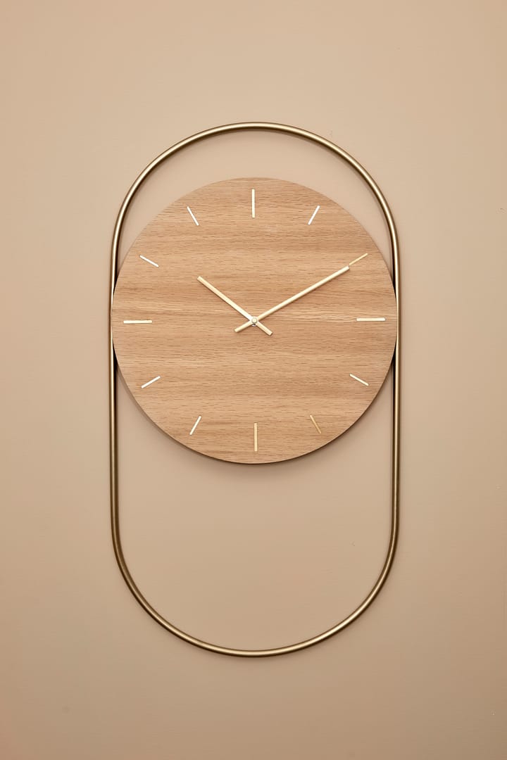 A-Wall veggklokke 41x76 cm, Oak-brass Andersen Furniture