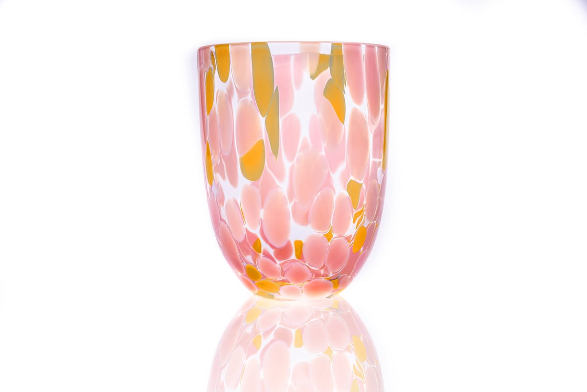 Anna Von Lipa Big Confetti drikkeglass 25 cl Rosa - gul