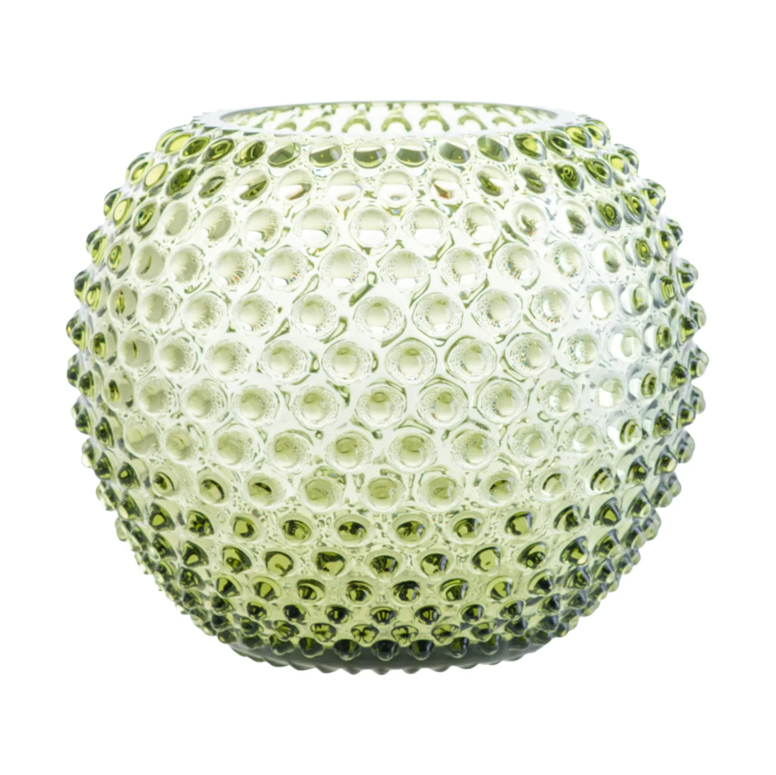 Anna Von Lipa Hobnail Globe Vase 24 cm Olivegreen