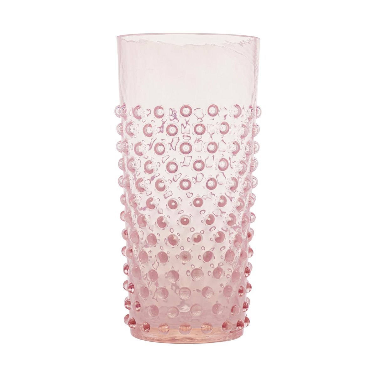 Anna Von Lipa Hobnail long drink glass 20 cl Soft Rosa