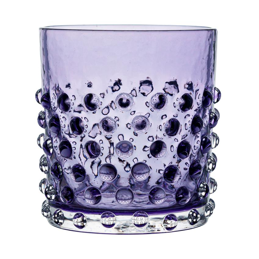 Anna Von Lipa Hobnail short drink glass 15 cl Indigo
