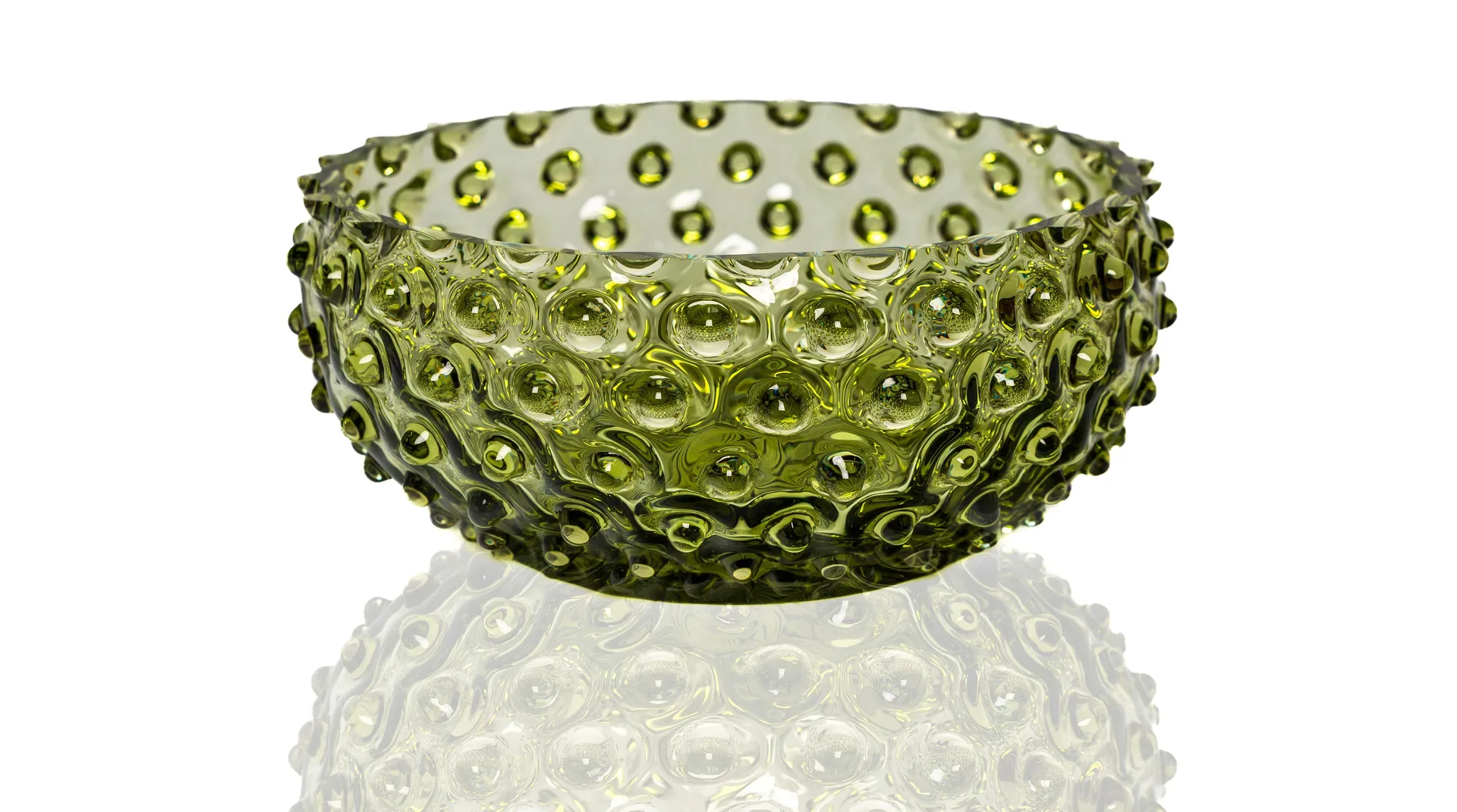 Hobnail Tapas bolle 17 cm, Olivegreen Anna Von Lipa