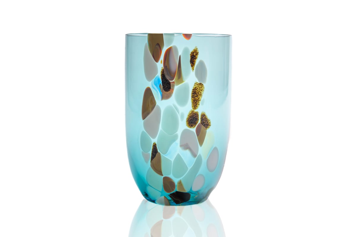 Anna Von Lipa Marmor drikkeglass 30 cl Amalfi blue