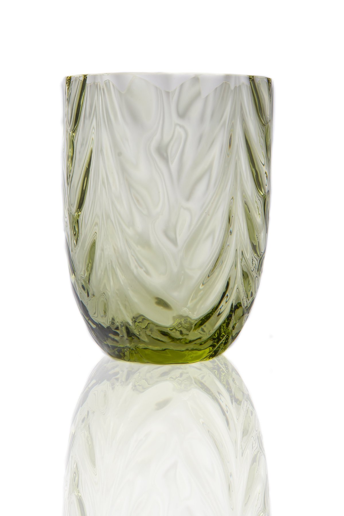 Anna Von Lipa Wave drikkeglass 25 cl Olivegreen